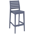 Compamia Sky Ares 24 inch Square Bar Table Set with 2 Barstools - Dark Gray