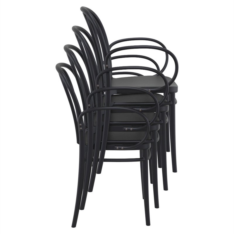 Compamia Victor XL Resin Outdoor Arm Chair Black