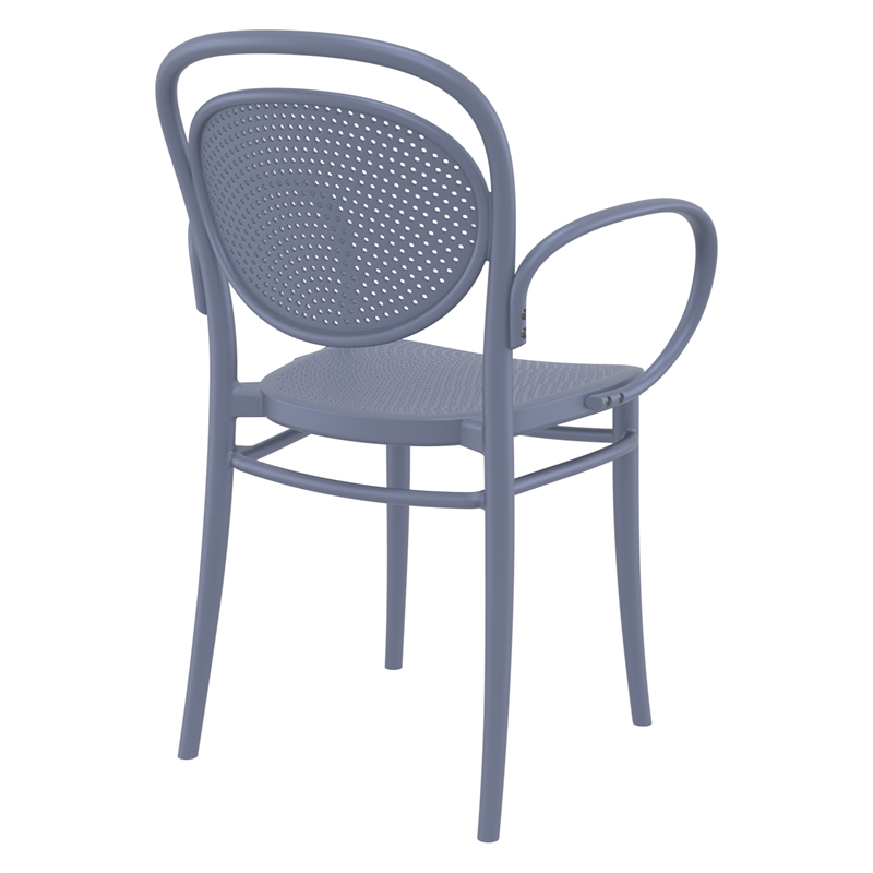 Compamia Marcel Contemporary XL Resin Indoor/Outdoor Arm Chair Dark Gray