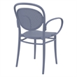 Compamia Marcel Contemporary XL Resin Indoor/Outdoor Arm Chair Dark Gray