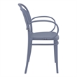 Compamia Marcel Contemporary XL Resin Indoor/Outdoor Arm Chair Dark Gray