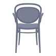 Compamia Marcel Contemporary XL Resin Indoor/Outdoor Arm Chair Dark Gray