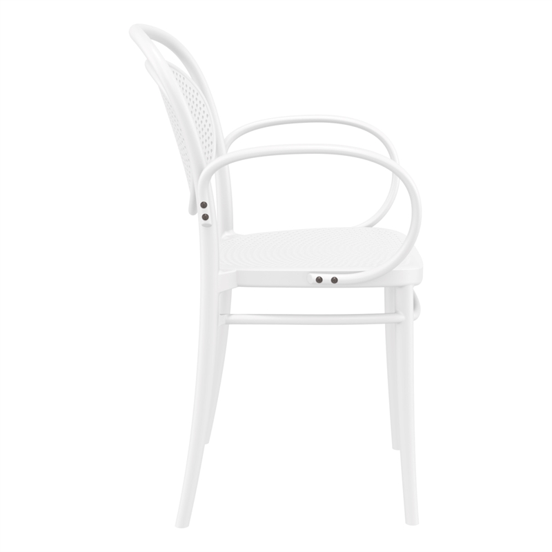 Compamia Marcel Contemporary XL Resin Indoor/Outdoor Arm Chair White