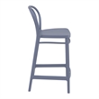 Compamia Victor Contemporary Resin Indoor Outdoor Counter Stool Dark Gray