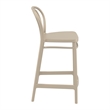 Compamia Victor Contemporary Resin Indoor Outdoor Counter Stool Taupe
