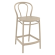Compamia Victor Contemporary Resin Indoor Outdoor Counter Stool Taupe