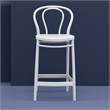 Compamia Victor Contemporary Resin Indoor Outdoor Counter Stool White