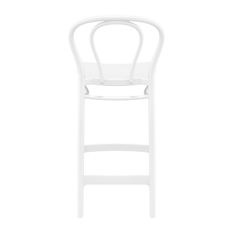 Compamia Victor Contemporary Resin Indoor Outdoor Counter Stool White