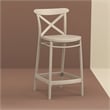 Compamia Cross Contemporary Resin Indoor Outdoor Counter Stool Taupe