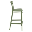 Compamia Cross Contemporary Resin Indoor Outdoor Bar Stool Olive Green