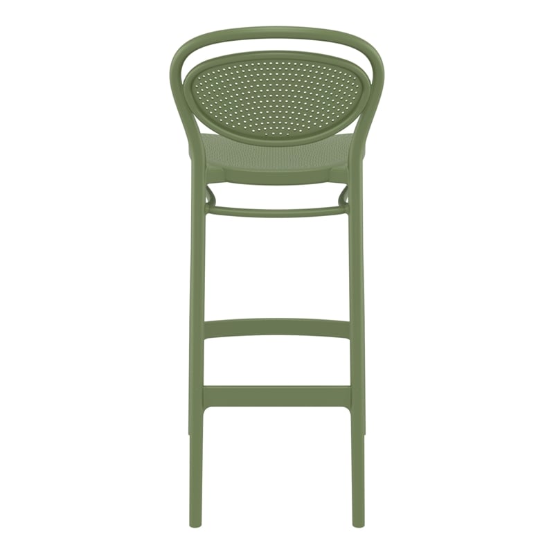Compamia Marcel Contemporary Resin Indoor/Outdoor Bar Stool Olive Green