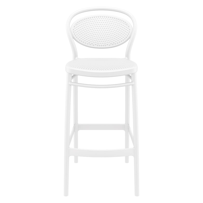 Compamia Marcel Contemporary Resin Indoor/Outdoor Bar Stool White