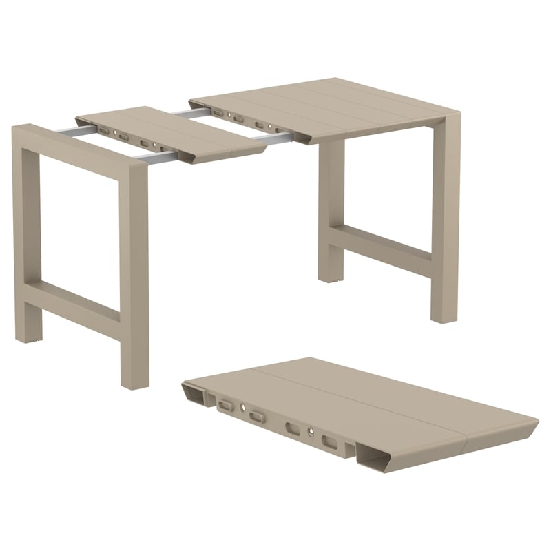 Vegas 39 inch to 55 inch Extendable Bar Table Taupe Beige