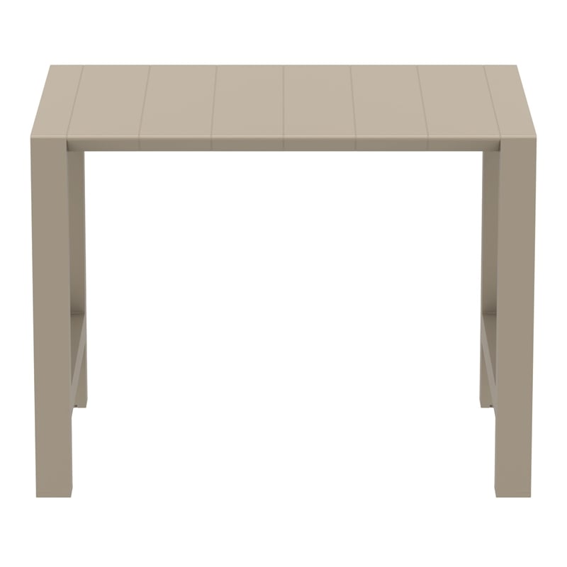 Vegas 39 inch to 55 inch Extendable Bar Table Taupe Beige