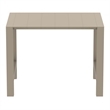 Vegas 39 inch to 55 inch Extendable Bar Table Taupe Beige