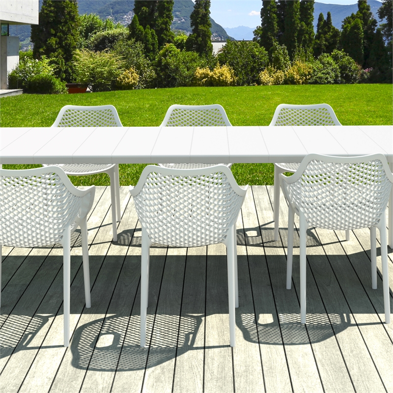 Air XL Extension 9 Piece Dining Set in White