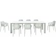 Air XL Extension 9 Piece Dining Set in White