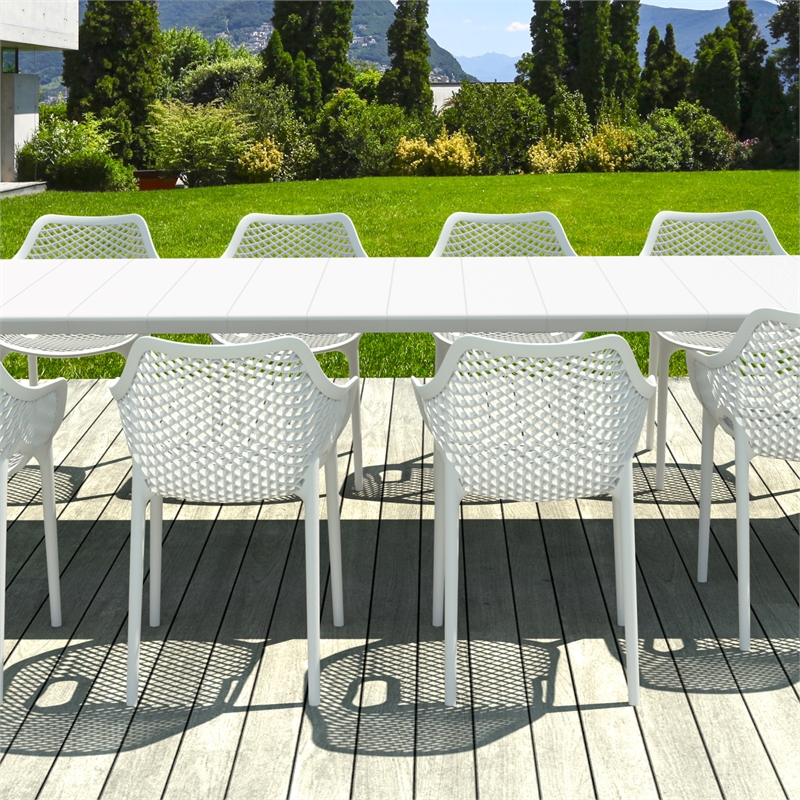 Air XL Extension 11 Piece Dining Set in White