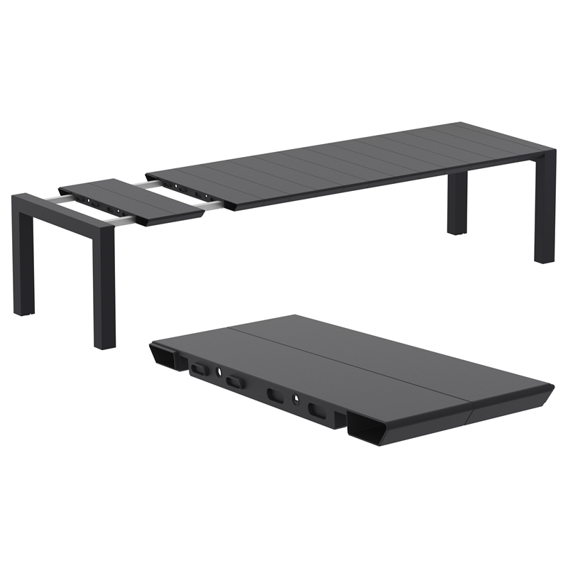 Air Extension 9 Piece Dining Set in Black