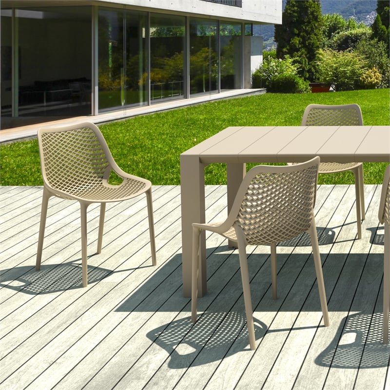 Air Extension 9 Piece Dining Set in Taupe