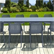 Air Extension 11 Piece Dining Set in Dark Gray