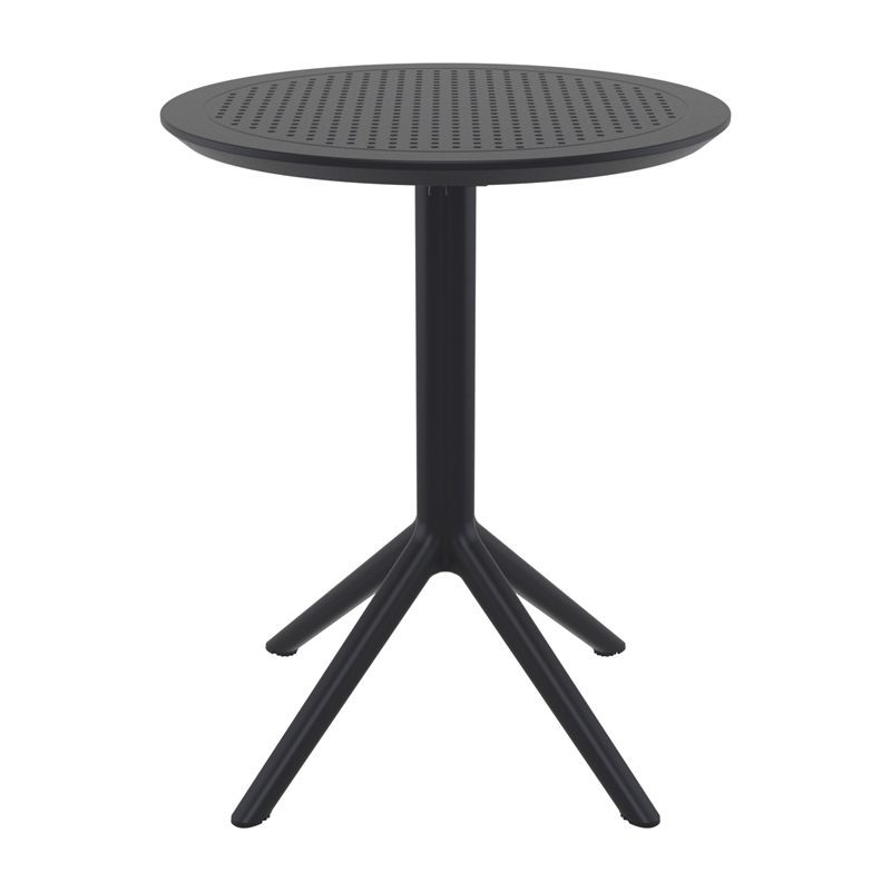 Compamia Sky Round Folding Table 24 inch in Black finish
