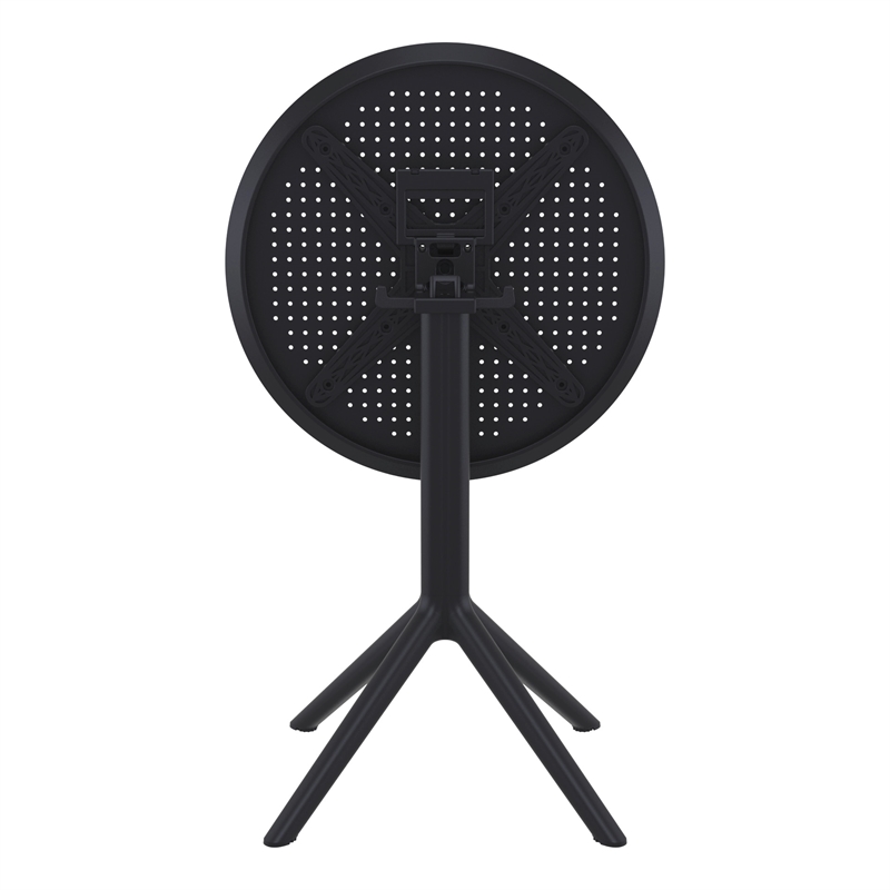 Compamia Sky Round Folding Table 24 inch in Black finish