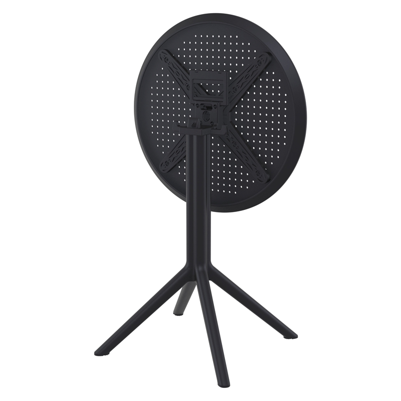 Compamia Sky Round Folding Table 24 inch in Black finish