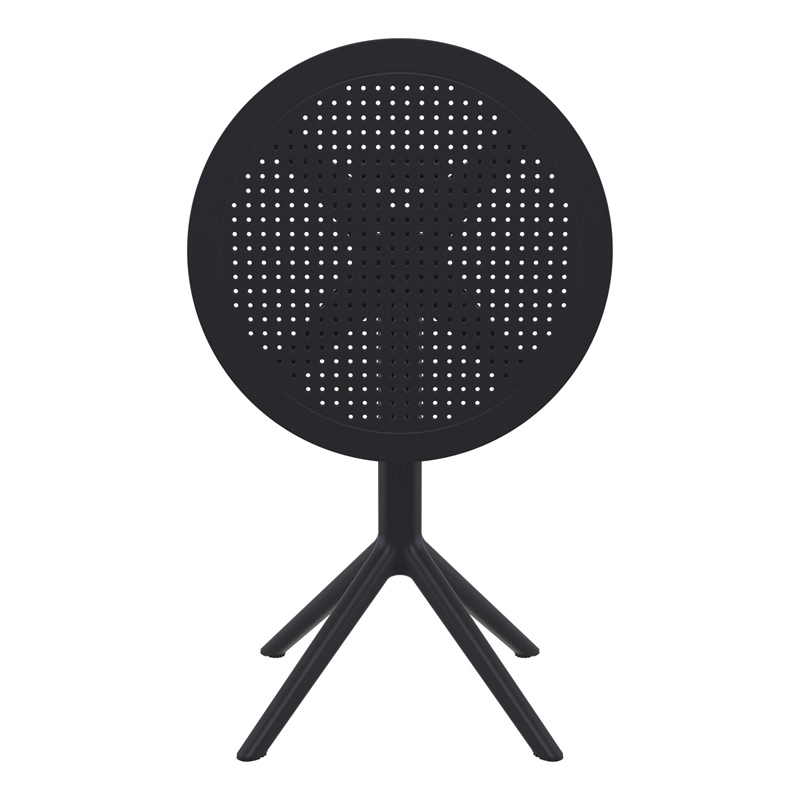 Compamia Sky Round Folding Table 24 inch in Black finish