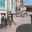 Compamia Sky Round Folding Table 24 inch in Black finish