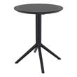 Compamia Sky Round Folding Table 24 inch in Black finish