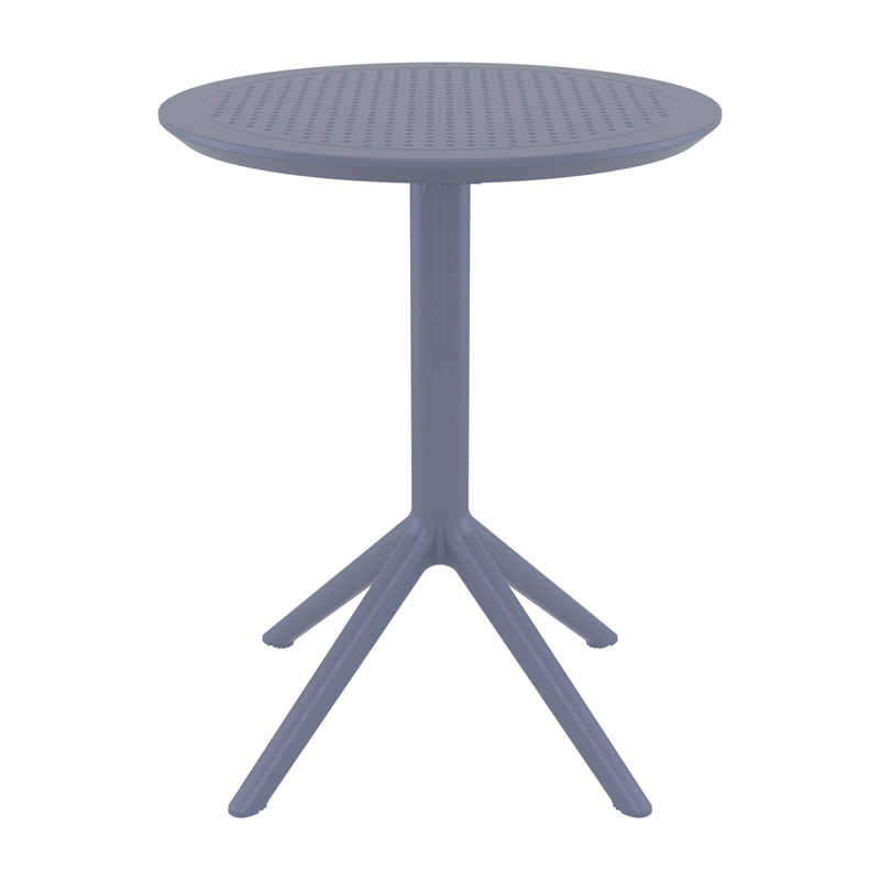 Compamia Sky 24 inch Round Folding Table in Dark Gray finish