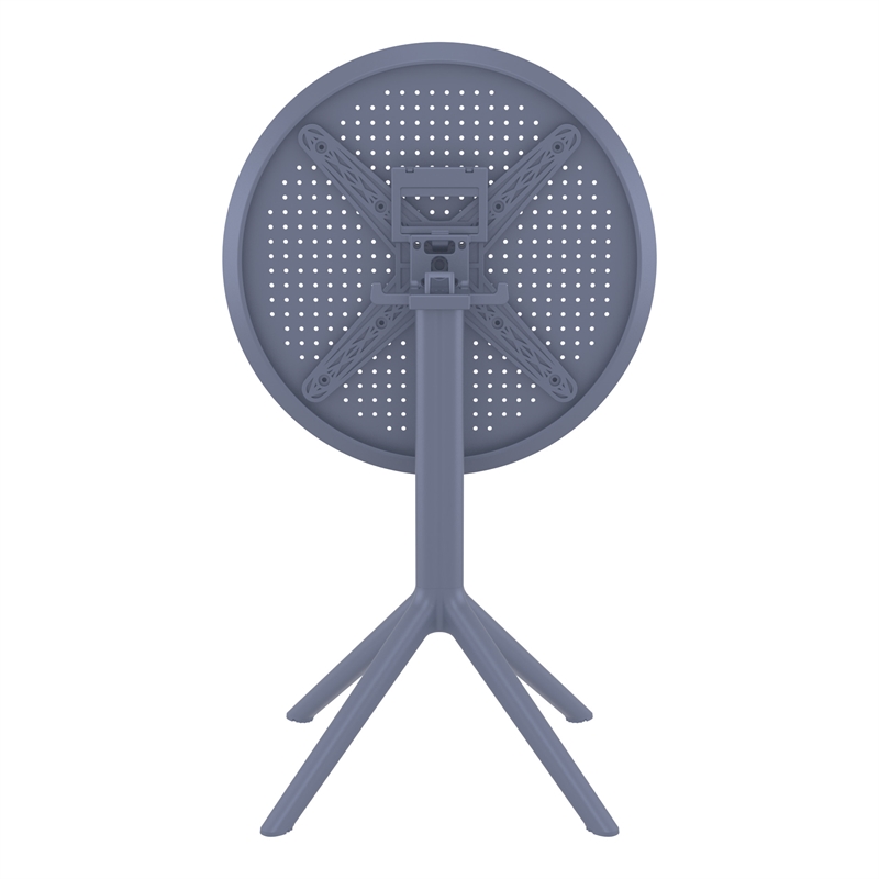 Compamia Sky 24 inch Round Folding Table in Dark Gray finish