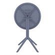 Compamia Sky 24 inch Round Folding Table in Dark Gray finish