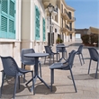 Compamia Sky 24 inch Round Folding Table in Dark Gray finish
