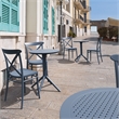 Compamia Sky 24 inch Round Folding Table in Dark Gray finish