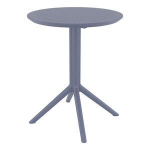 Compamia Sky 24 inch Round Folding Table in Dark Gray finish