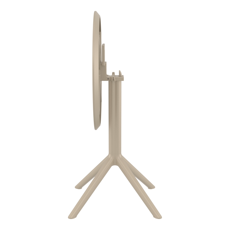 Compamia Sky 24 inch Round Folding Table in Taupe finish