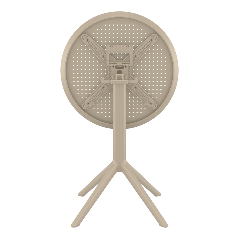 Compamia Sky 24 inch Round Folding Table in Taupe finish