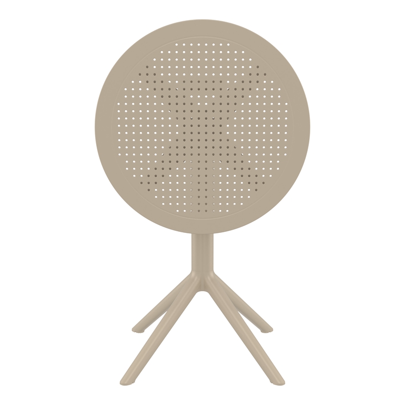 Compamia Sky 24 inch Round Folding Table in Taupe finish