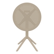 Compamia Sky 24 inch Round Folding Table in Taupe finish