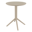 Compamia Sky 24 inch Round Folding Table in Taupe finish