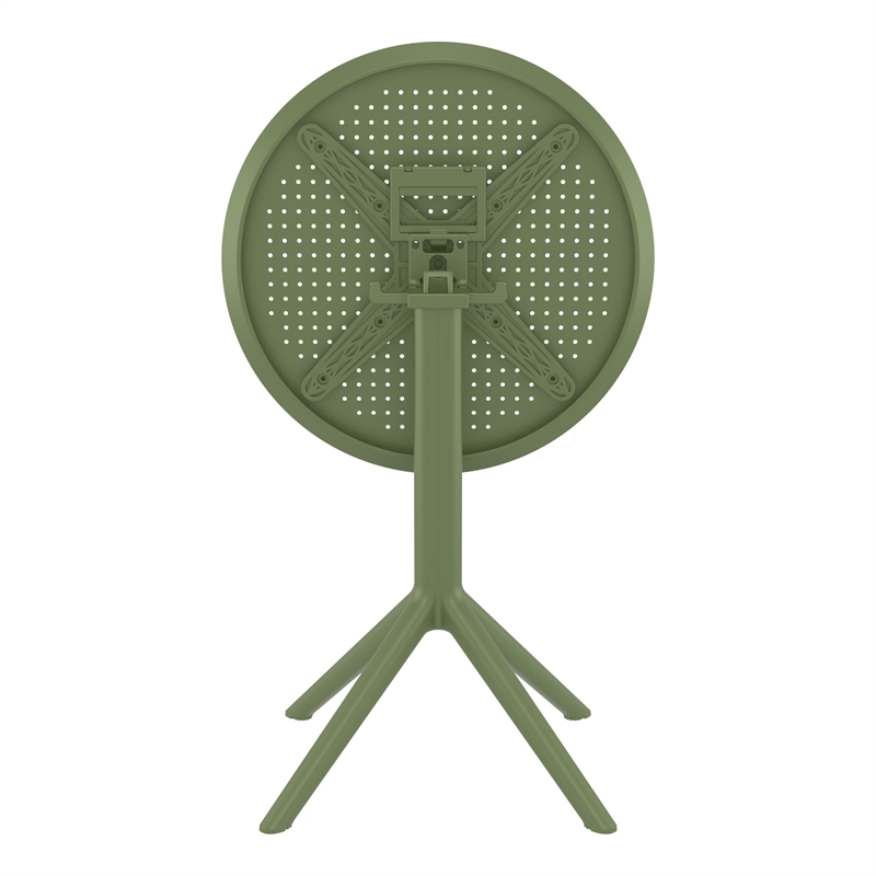 Compamia Sky 24 inch Round Folding Table in Olive Green finish