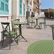Compamia Sky 24 inch Round Folding Table in Olive Green finish