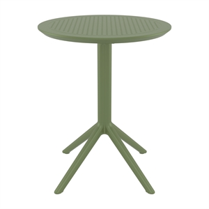 Compamia Sky 24 inch Round Folding Table in Olive Green finish