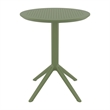 Compamia Sky 24 inch Round Folding Table in Olive Green finish