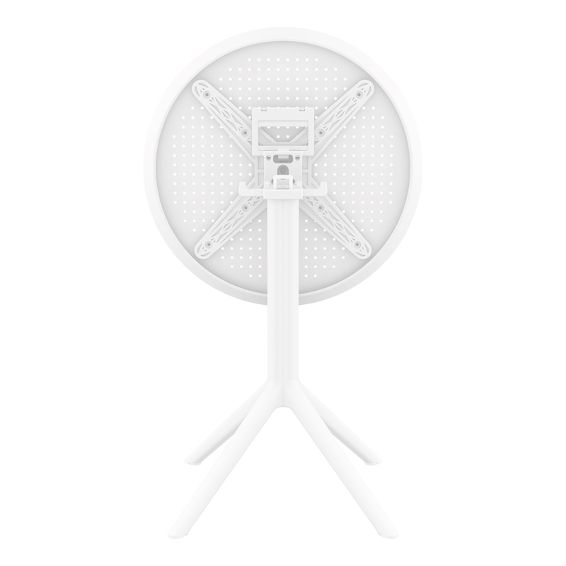 Compamia Sky 24 inch Round Folding Table in White finish