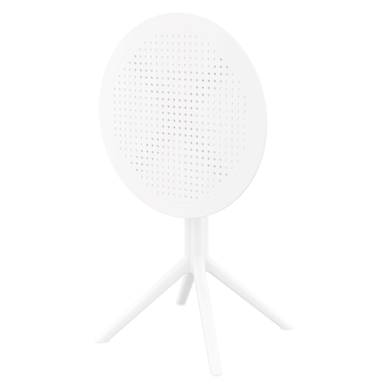 Compamia Sky 24 inch Round Folding Table in White finish