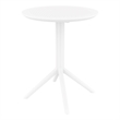 Compamia Sky 24 inch Round Folding Table in White finish