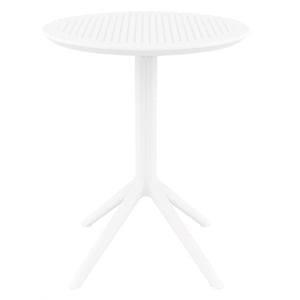 Compamia Sky 24 inch Round Folding Table in White finish